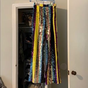 ASOS Rainbow Sequin flares